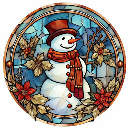 Snowman - Full Round Drill Diamond Painting 30*30CM