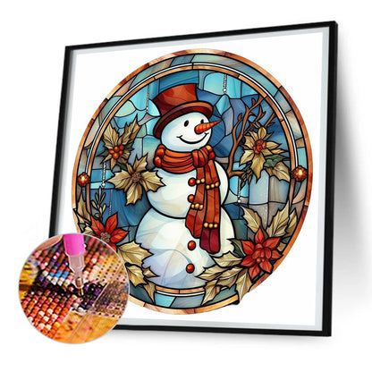 Snowman - Full Round Drill Diamond Painting 30*30CM