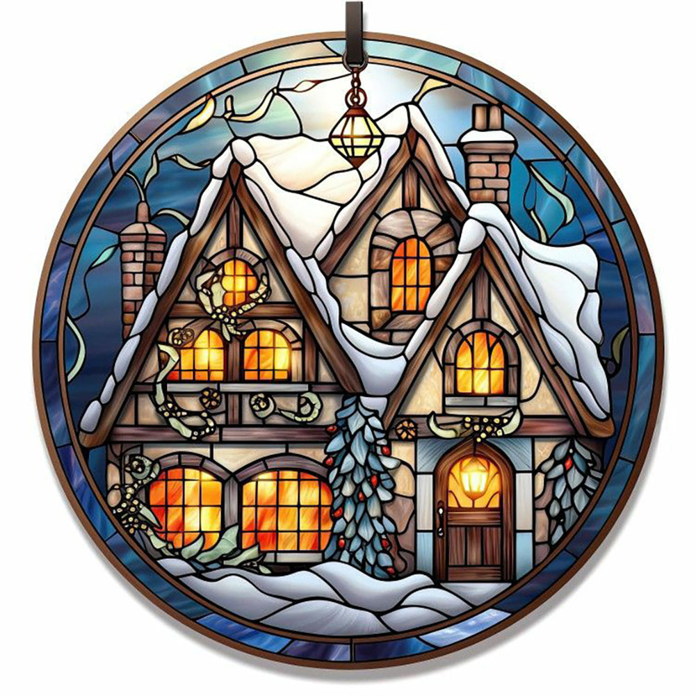 Snow House - Full Round Drill Diamond Painting 30*30CM