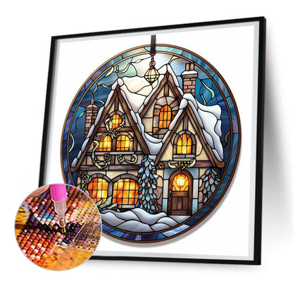 Snow House - Full Round Drill Diamond Painting 30*30CM