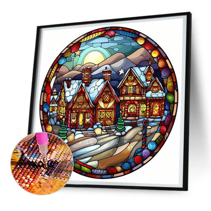 Snow House - Full Round Drill Diamond Painting 30*30CM