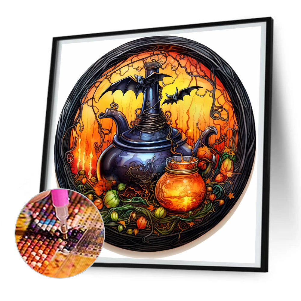 Scary Halloween - Full Round Drill Diamond Painting 30*30CM