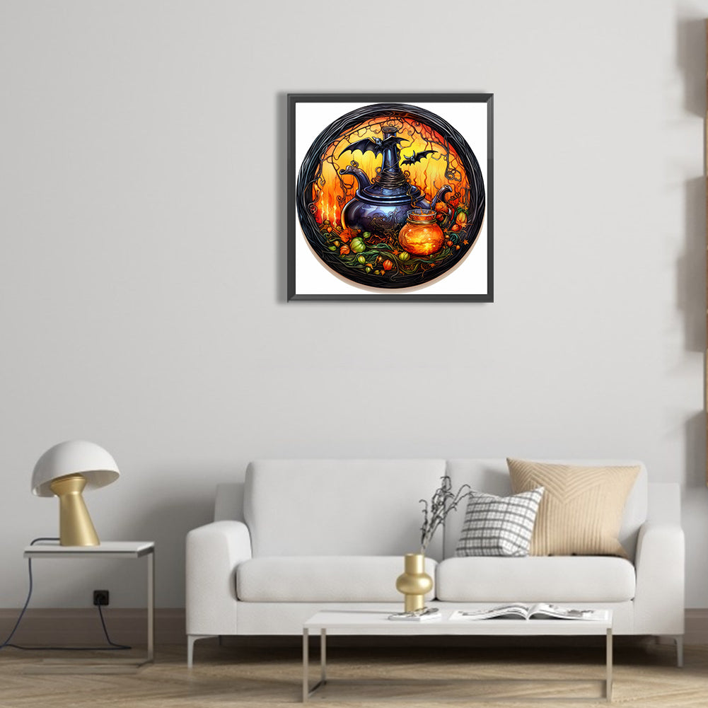 Scary Halloween - Full Round Drill Diamond Painting 30*30CM