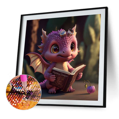 Reading Dragon - Full AB Round Drill Diamond Painting 40*40CM