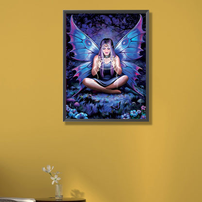 Butterfly Fairy Girl - Full AB Round Drill Diamond Painting 40*55CM