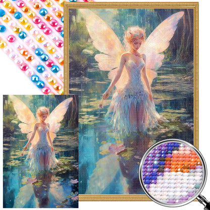 Butterfly Fairy Girl - Full AB Round Drill Diamond Painting 40*60CM