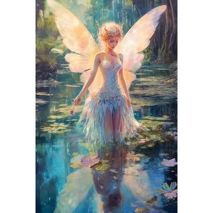 Butterfly Fairy Girl - Full AB Round Drill Diamond Painting 40*60CM