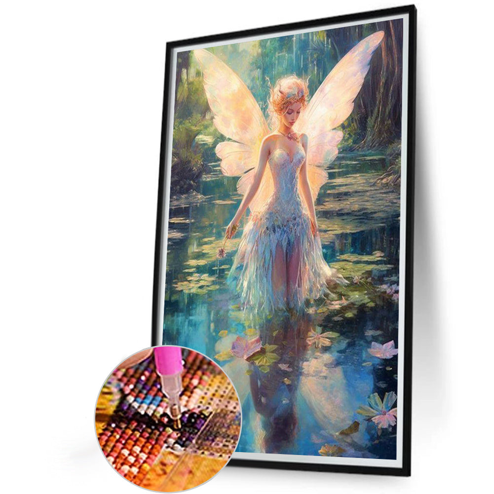 Butterfly Fairy Girl - Full AB Round Drill Diamond Painting 40*60CM