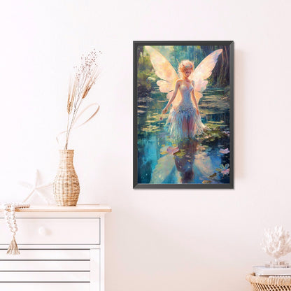 Butterfly Fairy Girl - Full AB Round Drill Diamond Painting 40*60CM