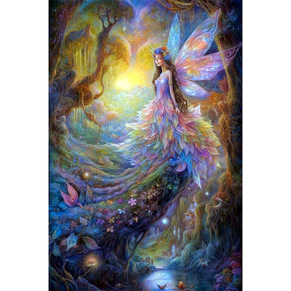 Butterfly Fairy Girl - Full AB Round Drill Diamond Painting 40*60CM