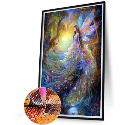 Butterfly Fairy Girl - Full AB Round Drill Diamond Painting 40*60CM