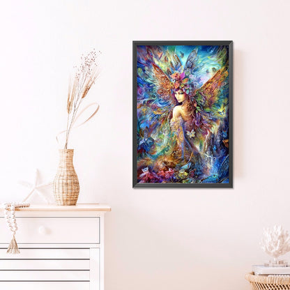 Butterfly Fairy Girl - Full AB Round Drill Diamond Painting 40*60CM