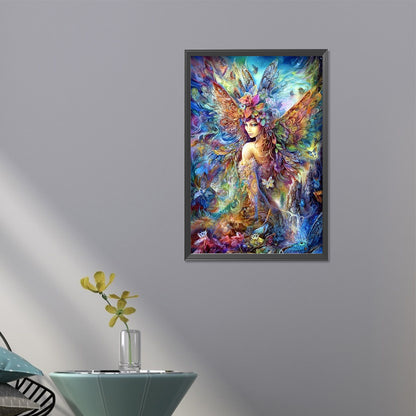 Butterfly Fairy Girl - Full AB Round Drill Diamond Painting 40*60CM