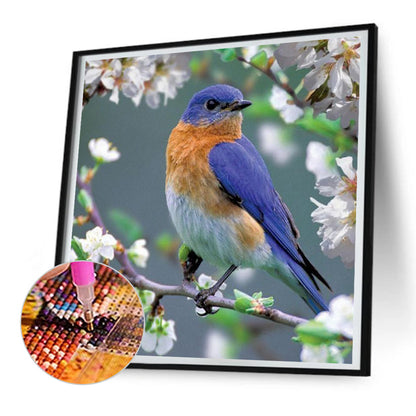 Blue Bird - Full Round Drill Diamond Painting 30*30CM