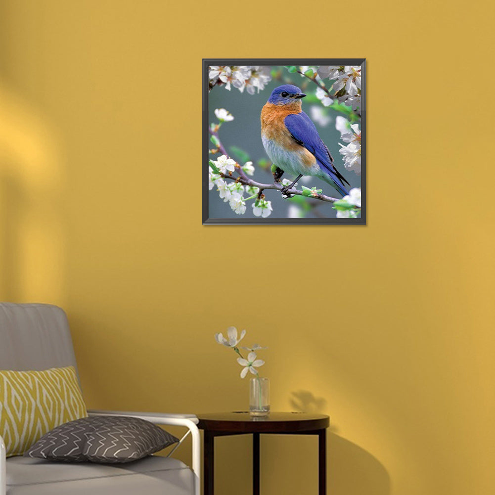 Blue Bird - Full Round Drill Diamond Painting 30*30CM