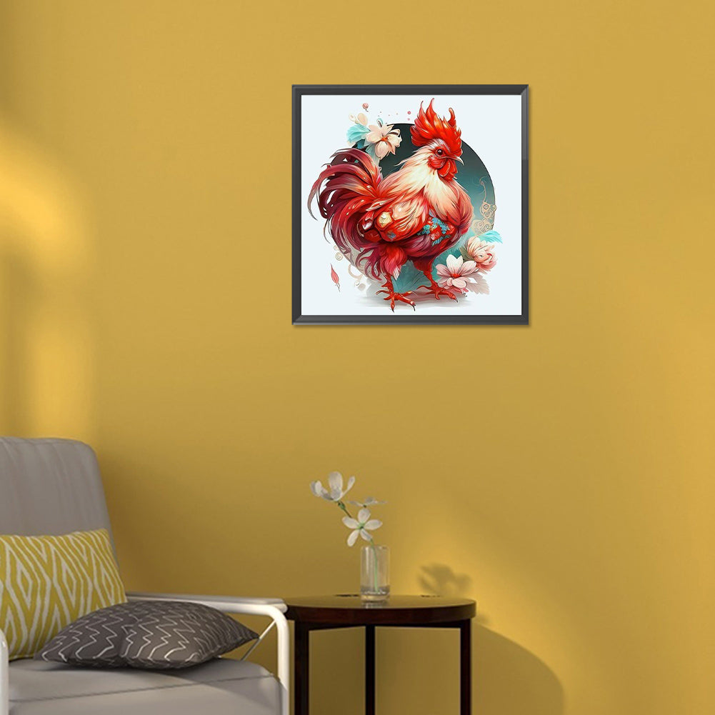 Rooster - Full Round Drill Diamond Painting 30*30CM