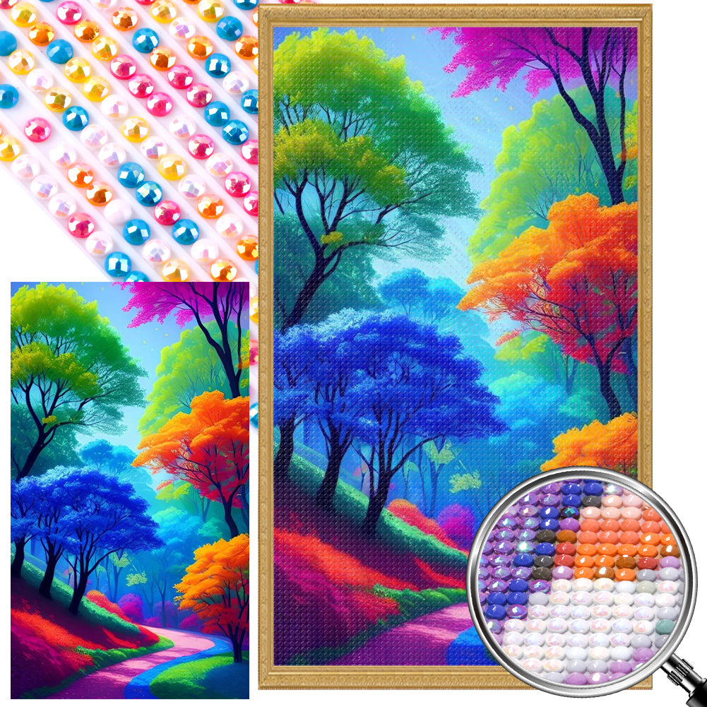 Color Tree - Full AB Round Drill Diamond Painting 40*70CM