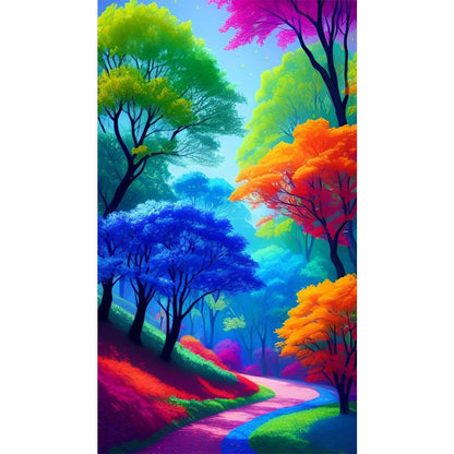 Color Tree - Full AB Round Drill Diamond Painting 40*70CM