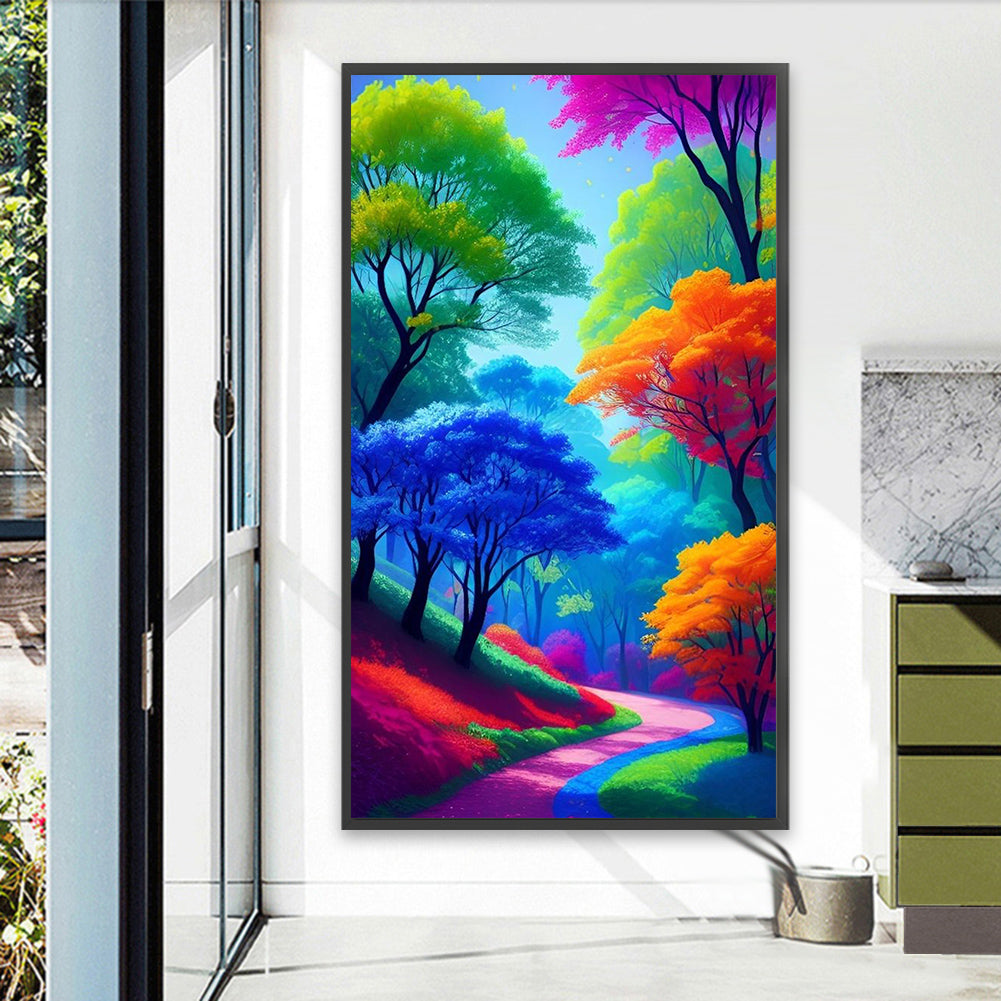 Color Tree - Full AB Round Drill Diamond Painting 40*70CM