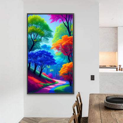 Color Tree - Full AB Round Drill Diamond Painting 40*70CM