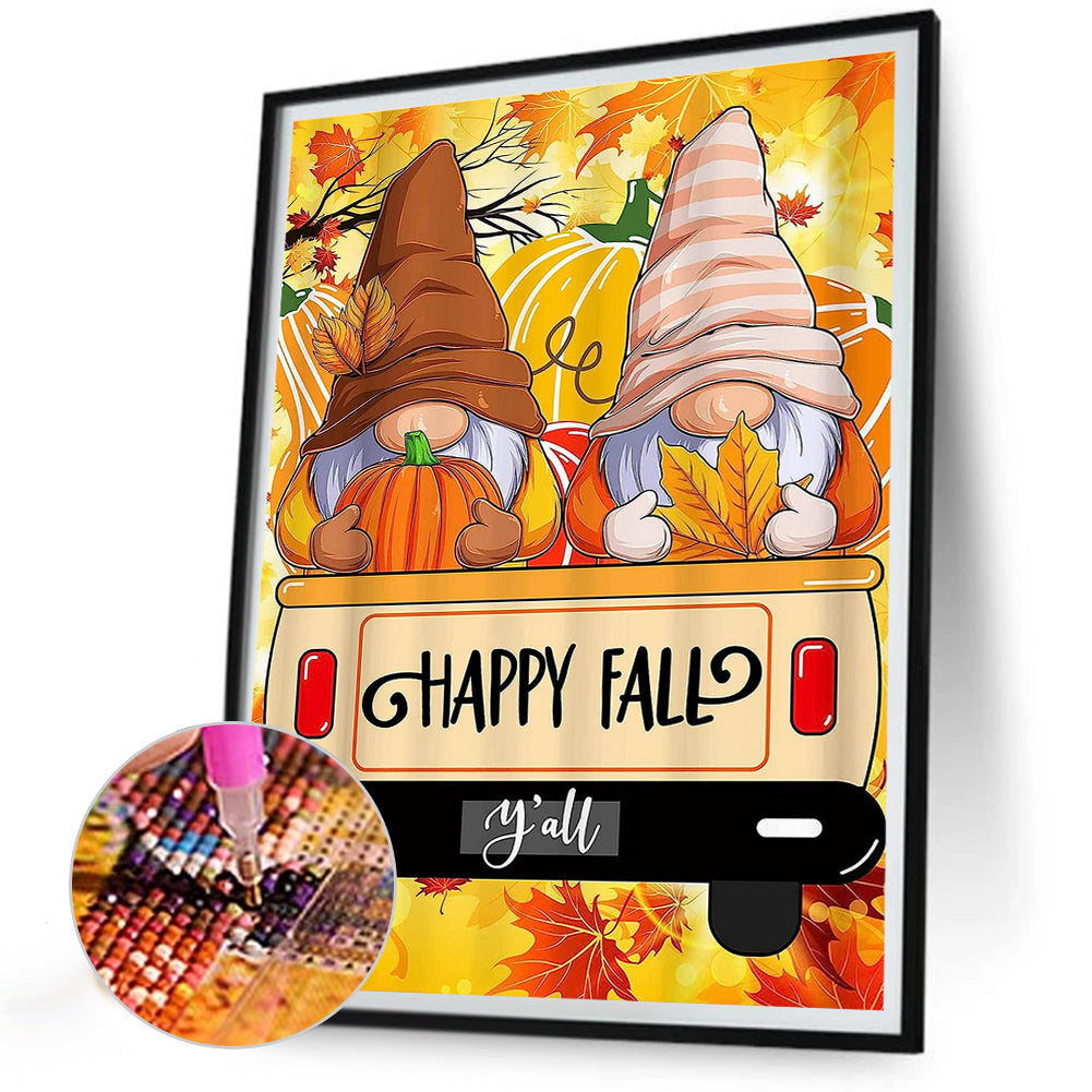 Pumpkin Gnome - Full Round Drill Diamond Painting 30*40CM