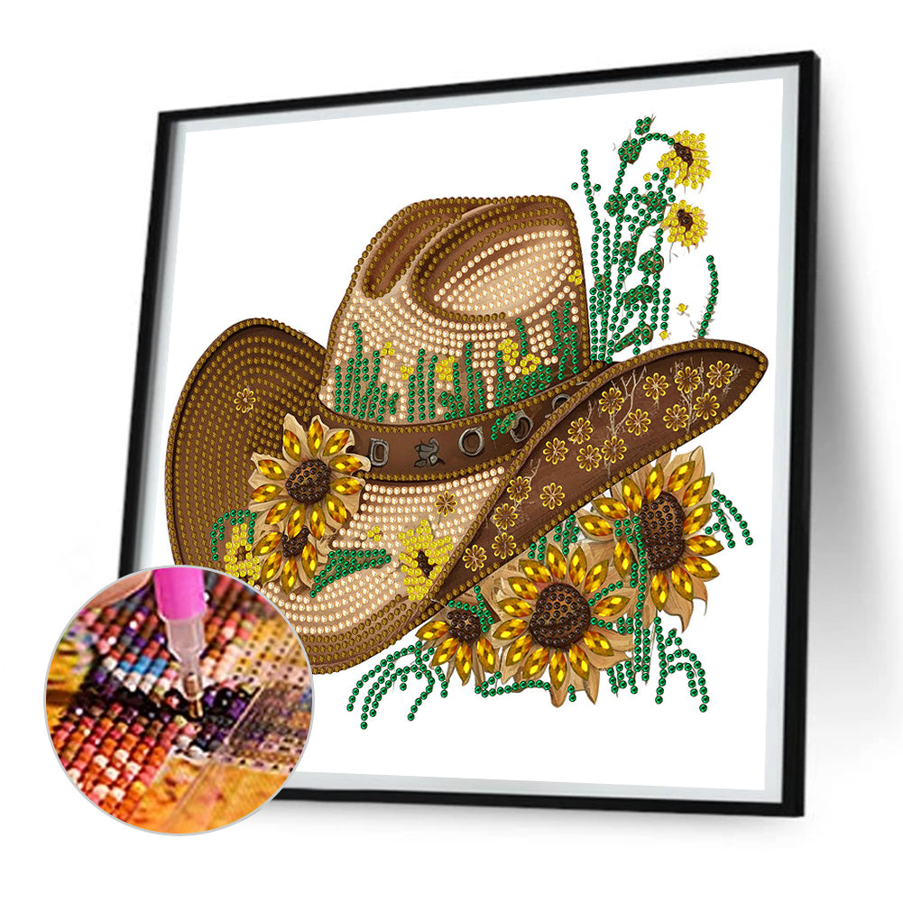 Cowboy Hat -Special Shaped Drill Diamond Painting 30*30CM