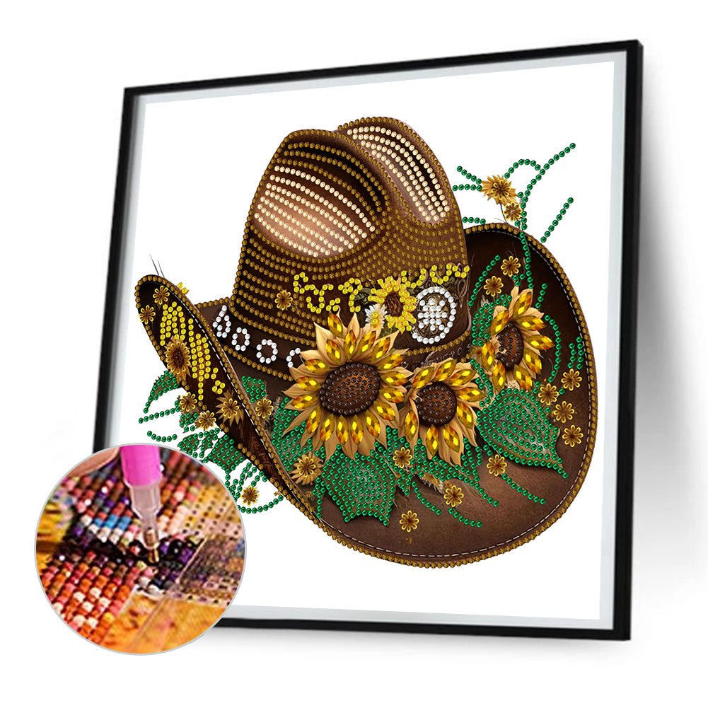 Cowboy Hat -Special Shaped Drill Diamond Painting 30*30CM