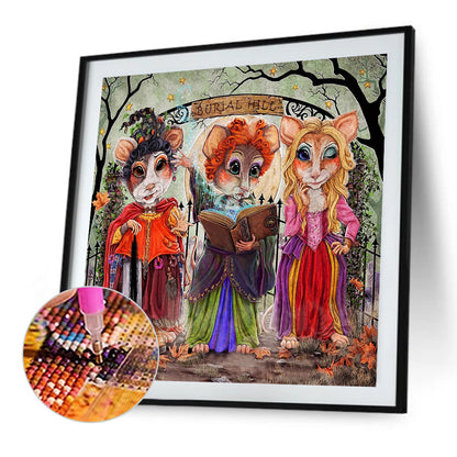 Rat Mother'S Tea Party - Full AB Round Drill Diamond Painting 40*40CM