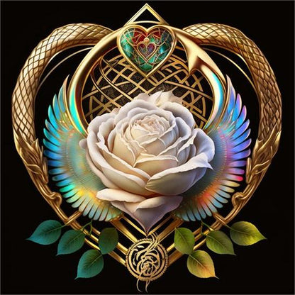 Rose Heart - Full AB Round Drill Diamond Painting 40*40CM