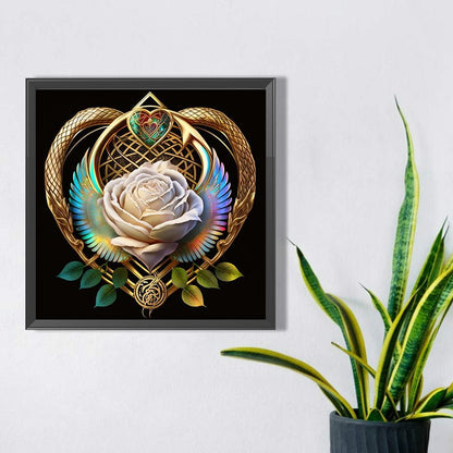 Rose Heart - Full AB Round Drill Diamond Painting 40*40CM