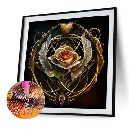 Rose Heart - Full AB Round Drill Diamond Painting 40*40CM