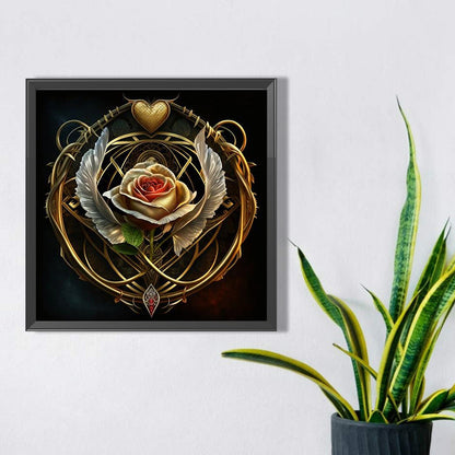 Rose Heart - Full AB Round Drill Diamond Painting 40*40CM