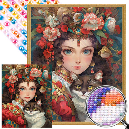 Beauty Pussy - Full AB Round Drill Diamond Painting 40*50CM