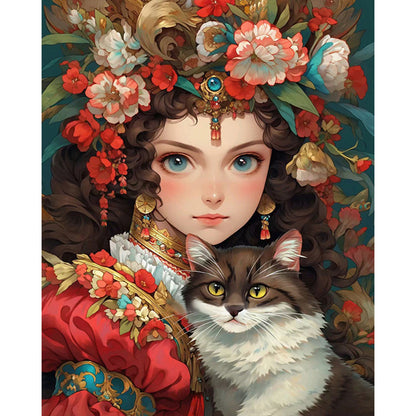 Beauty Pussy - Full AB Round Drill Diamond Painting 40*50CM
