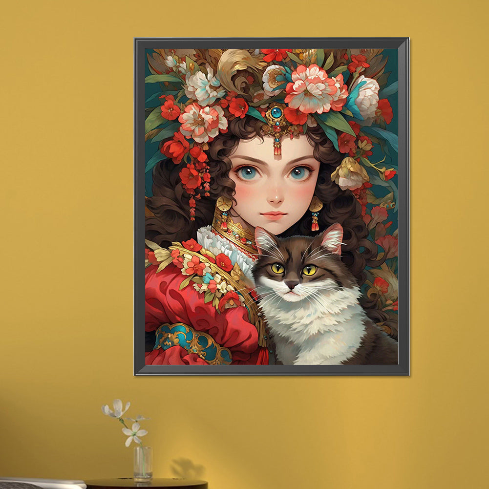 Beauty Pussy - Full AB Round Drill Diamond Painting 40*50CM