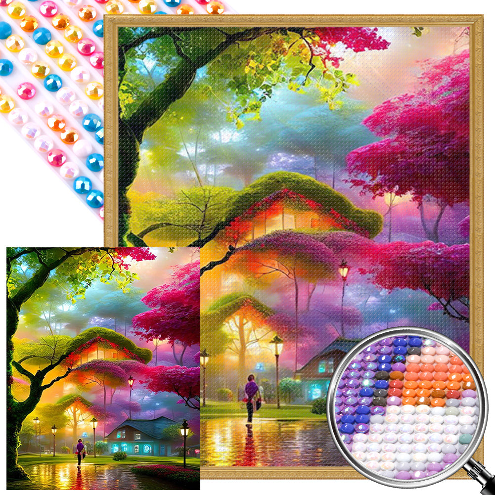 Colorful Woods - Full AB Round Drill Diamond Painting 40*50CM