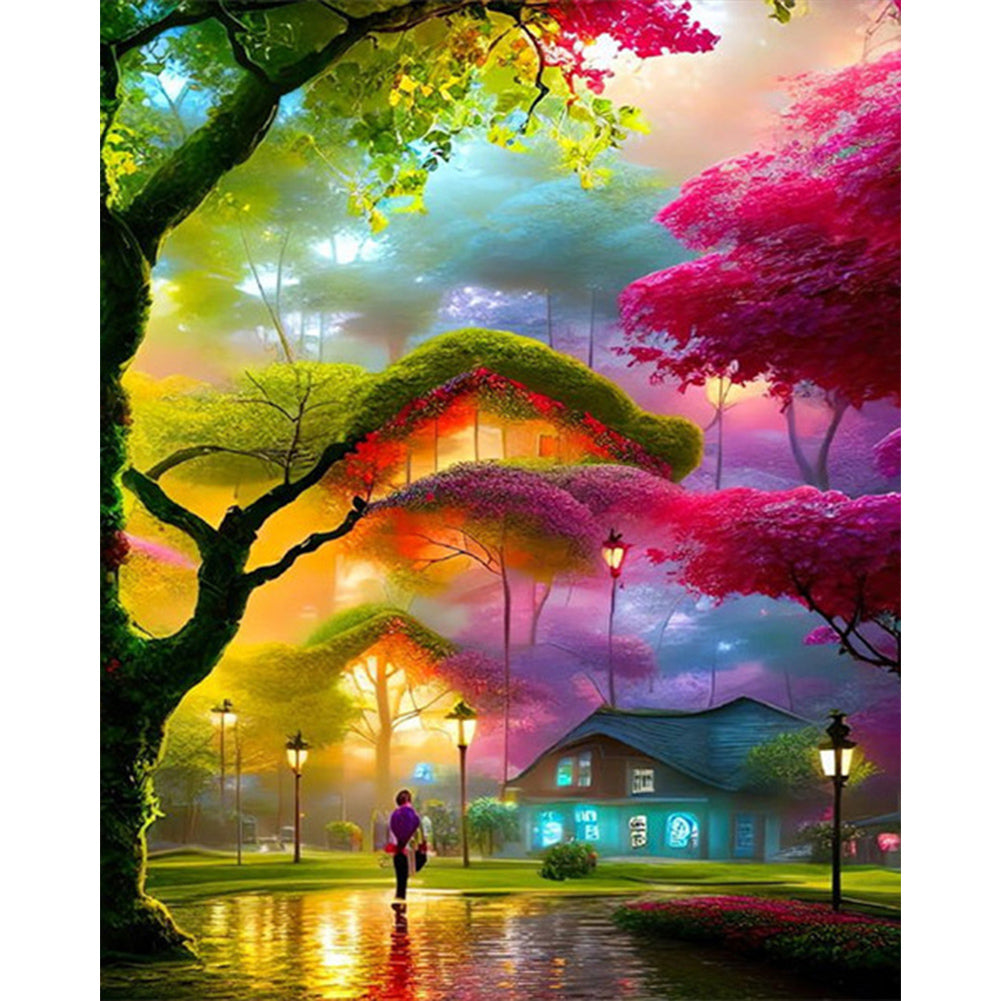 Colorful Woods - Full AB Round Drill Diamond Painting 40*50CM