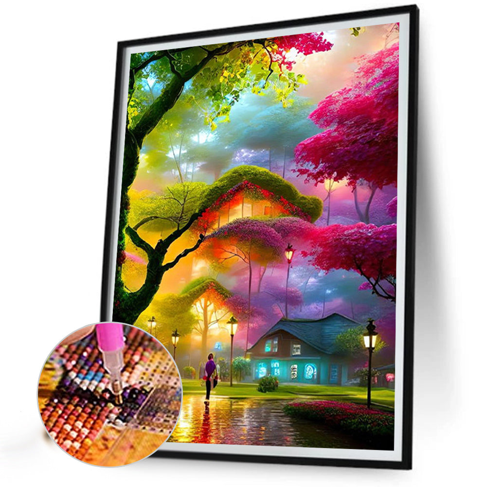 Colorful Woods - Full AB Round Drill Diamond Painting 40*50CM