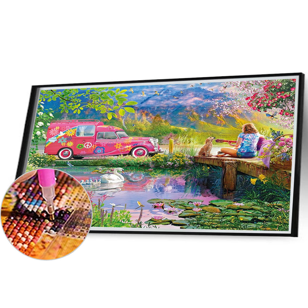 Picnic - Full AB Round Drill Diamond Painting 55*40CM