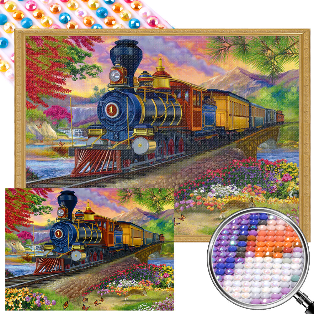 Locomotive - Full AB Round Drill Diamond Painting 55*40CM