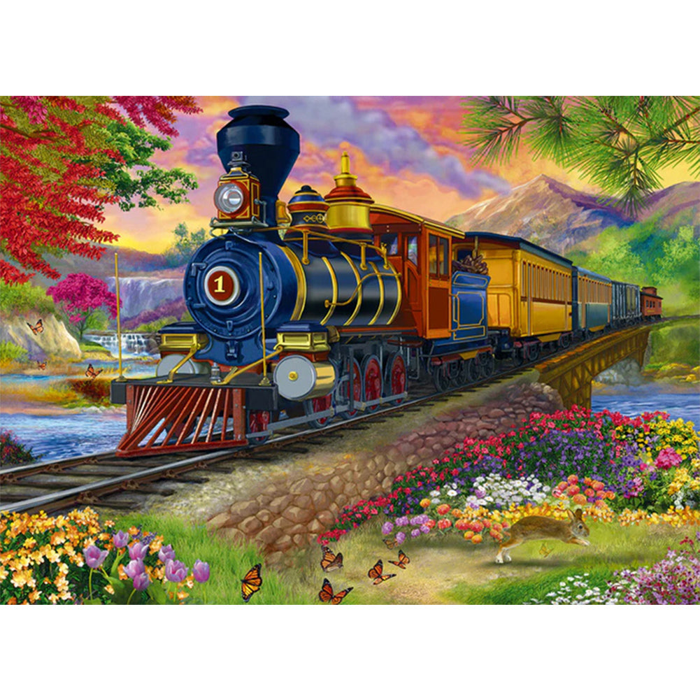 Locomotive - Full AB Round Drill Diamond Painting 55*40CM