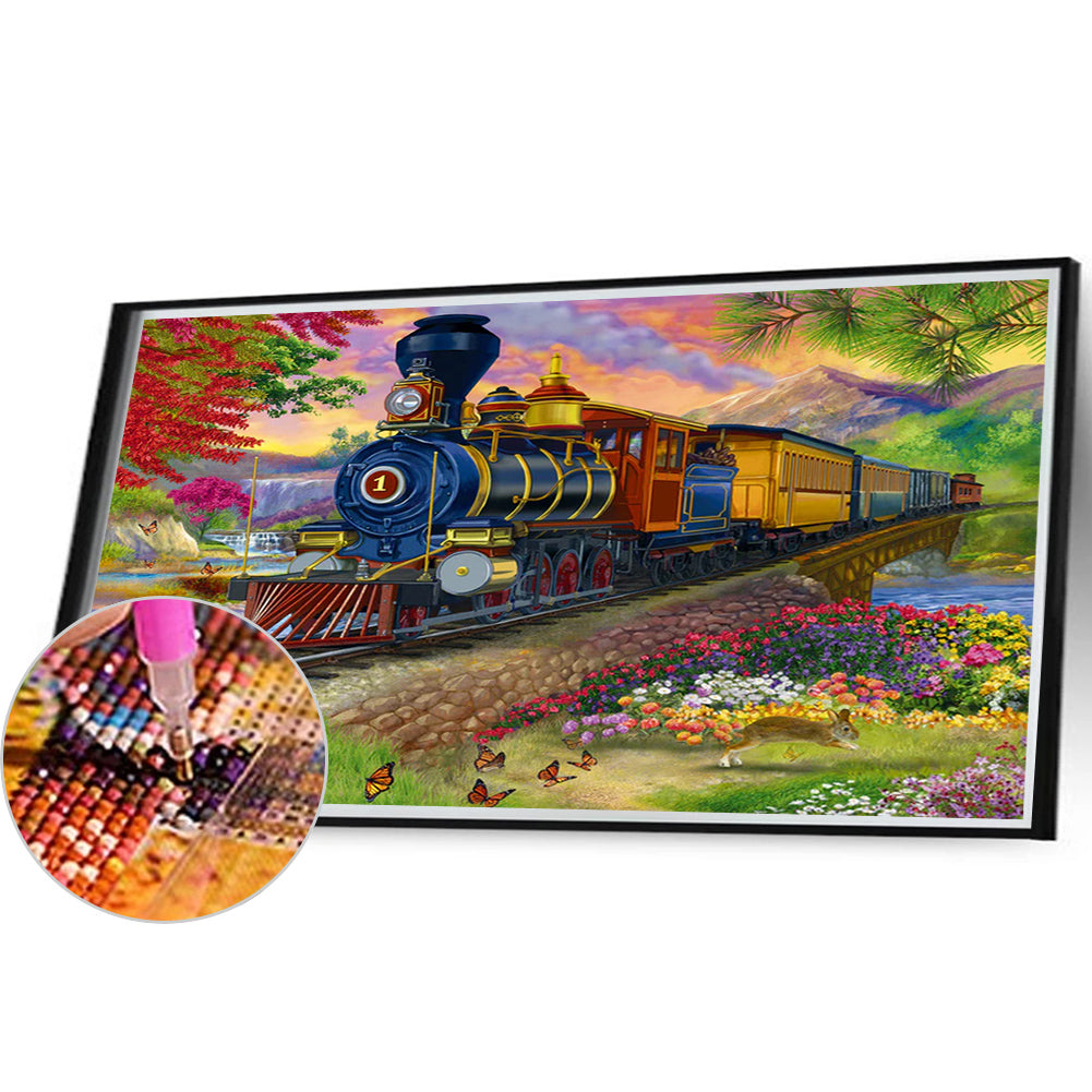 Locomotive - Full AB Round Drill Diamond Painting 55*40CM