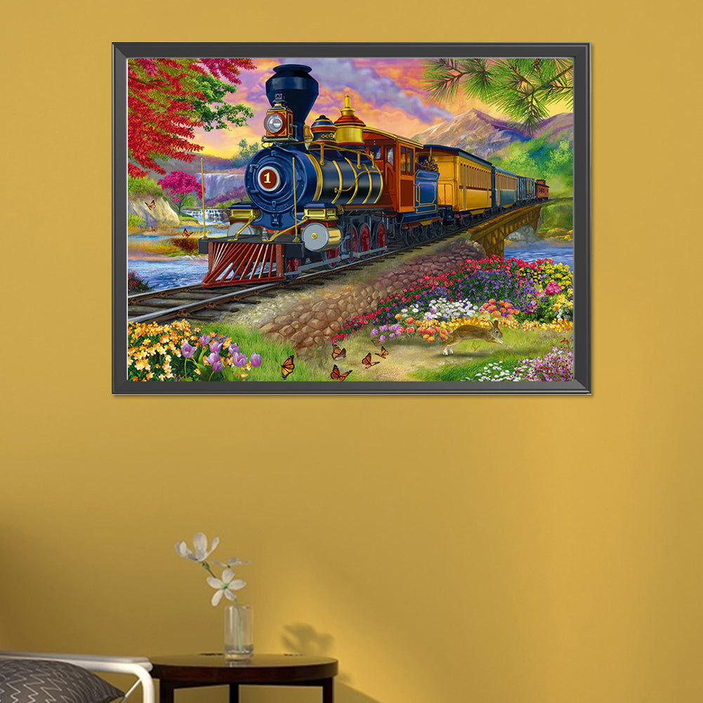 Locomotive - Full AB Round Drill Diamond Painting 55*40CM