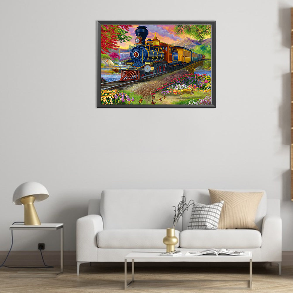 Locomotive - Full AB Round Drill Diamond Painting 55*40CM