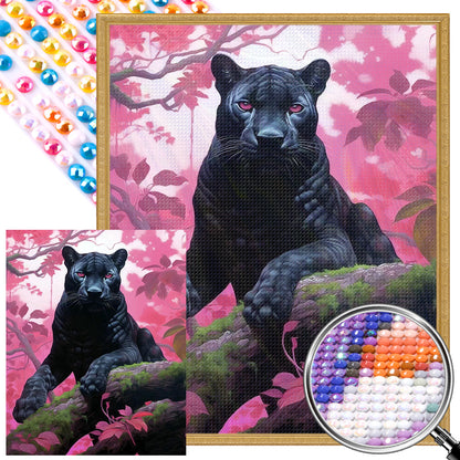 Black Panther - Full AB Round Drill Diamond Painting 40*50CM