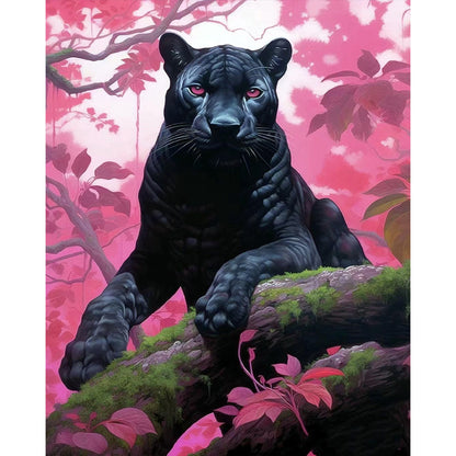 Black Panther - Full AB Round Drill Diamond Painting 40*50CM