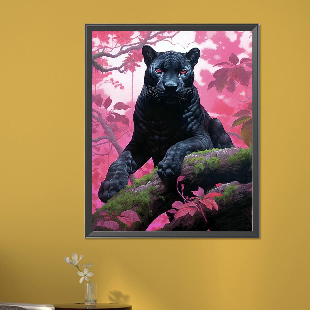 Black Panther - Full AB Round Drill Diamond Painting 40*50CM