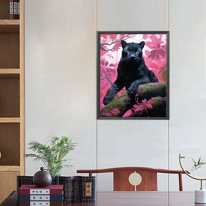 Black Panther - Full AB Round Drill Diamond Painting 40*50CM