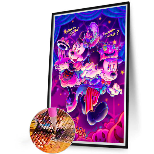 Halloween Mickey And Minnie - Full Round Drill Diamond Painting 40*60CM