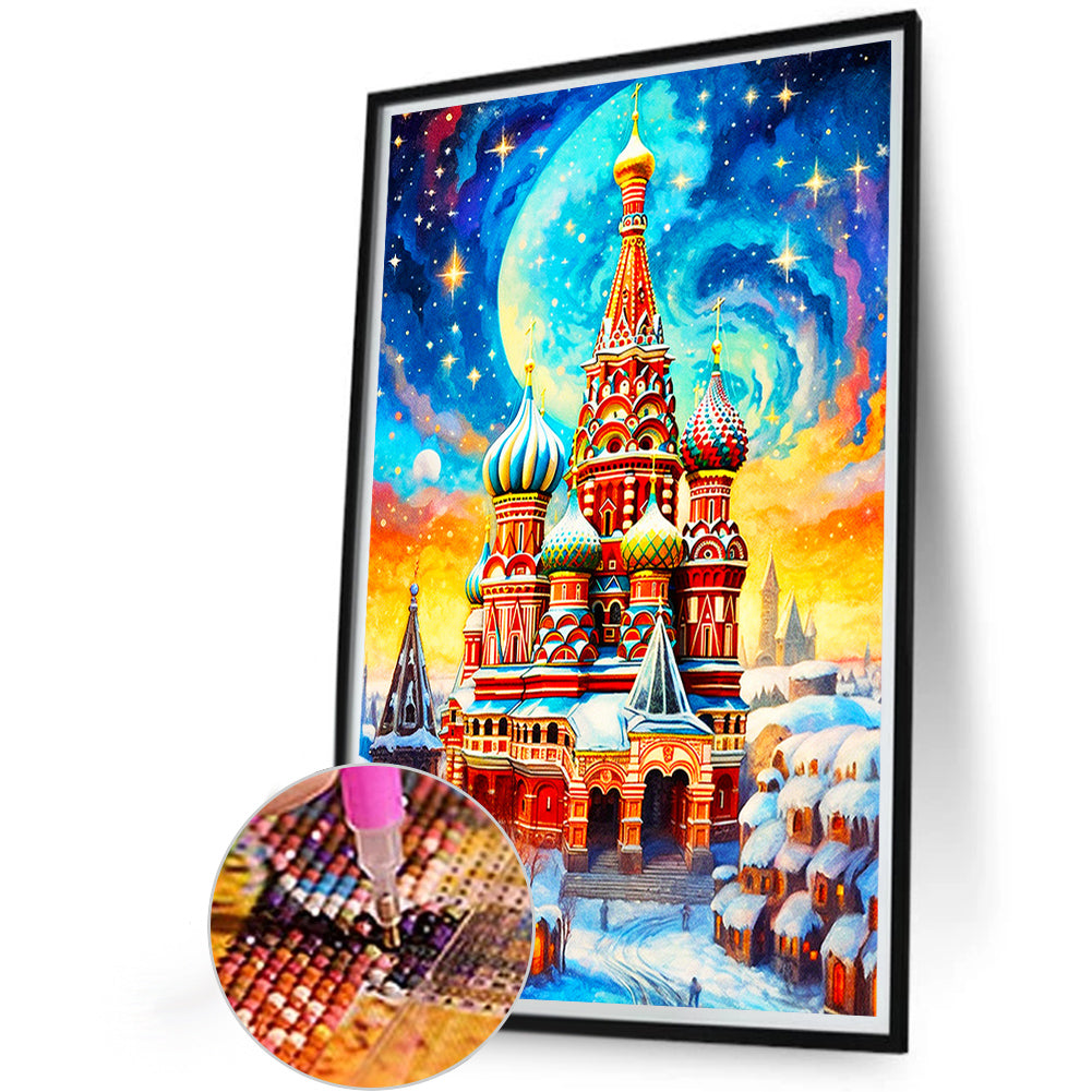 Snow Castle - Full Round Drill Diamond Painting 40*60CM